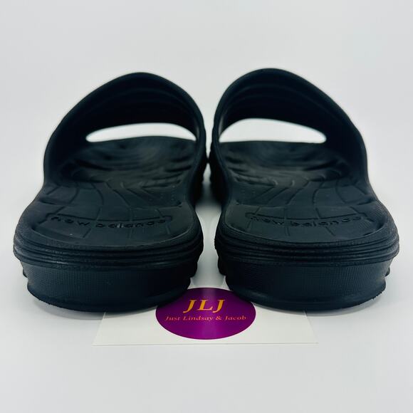 New Balance Men's Float Slide Sandals Black/Silver Size 13 EEEE 4E Width - Picture 6 of 11